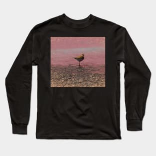 Sandpiper in the marsh illustration Long Sleeve T-Shirt